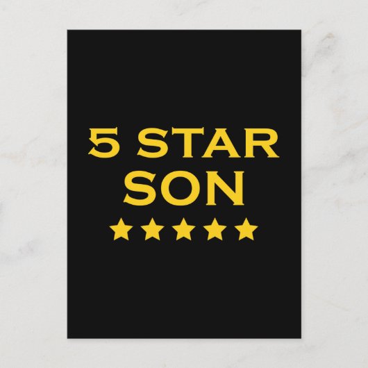 おもしろいクール贈り物: Five Star Son ポストカード (正面)