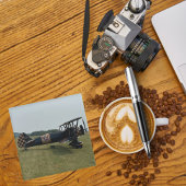 おもしろいクール飛行機写真、パイロット家族、航空 ガラスコースター