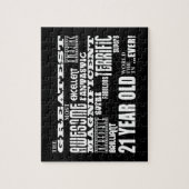 おもしろいクール21歳の誕生日パーティーもっとも偉大21歳 ジグソーパズル (縦)