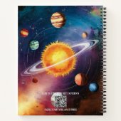 おもしろいクール,宇宙,惑星,太陽,カラフルカスタム惑星 ノートブック (裏面)