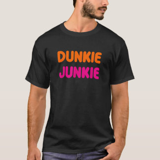 おもしろいクールDunkie Junkie Coffee Loveコーヒおもしろいー Tシャツ