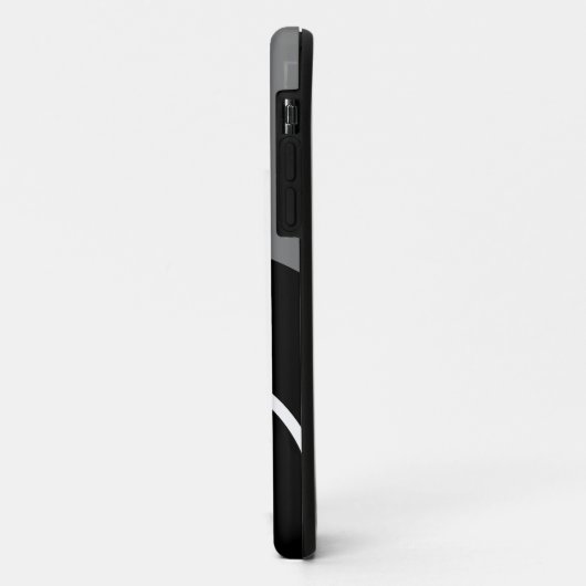 おもしろいグはっきりしたレー白黒モダン同心円 Case-Mate iPhoneケース (裏面/左)