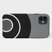 おもしろいグはっきりしたレー白黒モダン同心円 Case-Mate iPhoneケース (裏面(横))