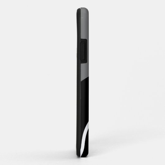 おもしろいグはっきりしたレー白黒モダン同心円 Case-Mate iPhoneケース (裏面/右)