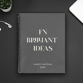 おもしろいグクールレイ名前をカスタムするブリリアントアイディアプランナー ノートブック