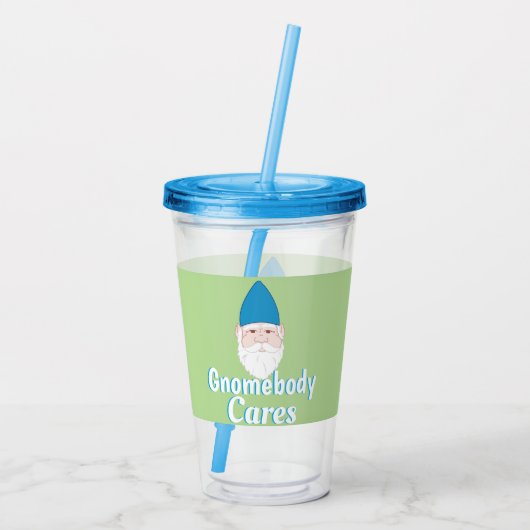 おもしろいグノメ気にディーデン格言 アクリルタンブラー (裏面)