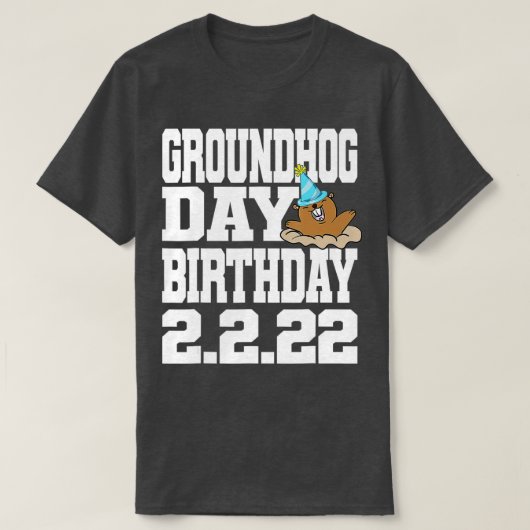 おもしろいグラウンドホグデイ誕生日2 Tシャツ (デザイン正面)
