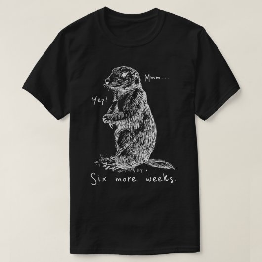 おもしろいグラウンドホッグの日 Tシャツ (デザイン正面)