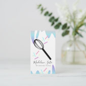 おもしろいグラデーションつや消し滴下ウィスクケーキベーカリーロゴ 名刺 (スタンド正面)