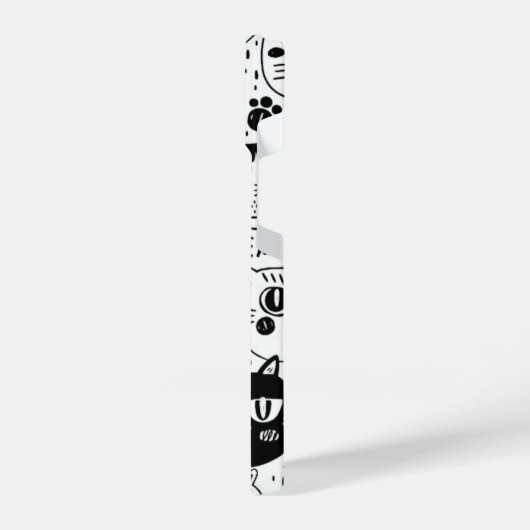 おもしろいグラフィックアート漫画本猫猫 iPhoneケース (左側面)