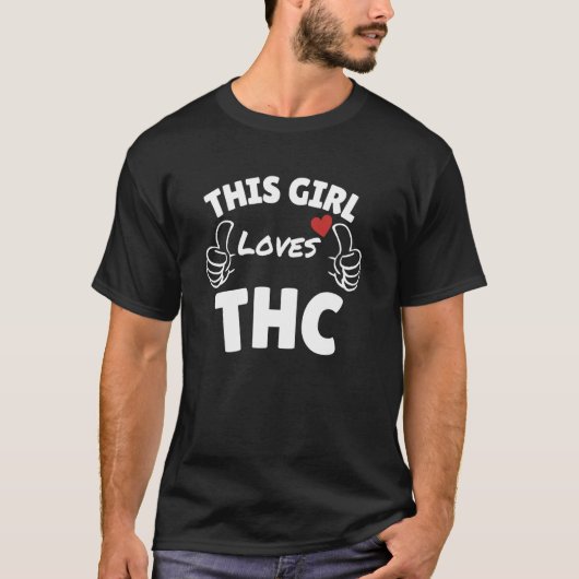 おもしろいグラフィック – この女の子はTHCを愛する Tシャツ (正面)