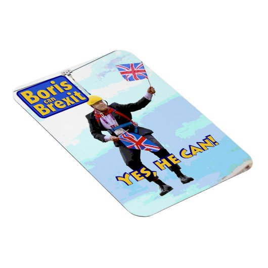おもしろいグラフィックBoris Johnson Brexit – ヨーロッパ画像 マグネット (右側)