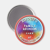 おもしろいグラフィティアートファミリー懇親会お土産ラウンド マグネット (正面/裏面)