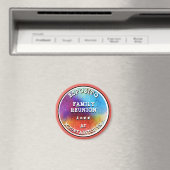 おもしろいグラフィティアートファミリー懇親会お土産ラウンド マグネット (インサイチュ (食洗機))