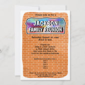 おもしろいグラフィティ壁画アートファミリー懇親会招待状 招待状 (正面)