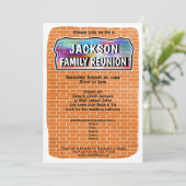 おもしろいグラフィティ壁画アートファミリー懇親会招待状 招待状 (スタンド正面)