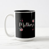 おもしろいグラミーハートおばあちゃんの母の日の女性5 ツートーンマグカップ (左)