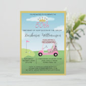 おもしろいグラムフィフティレディーゴルファー50th誕生日パーティー 招待状 (スタンド正面)