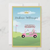 おもしろいグラムフィフティレディーゴルファー50th誕生日パーティー 招待状 (裏面)