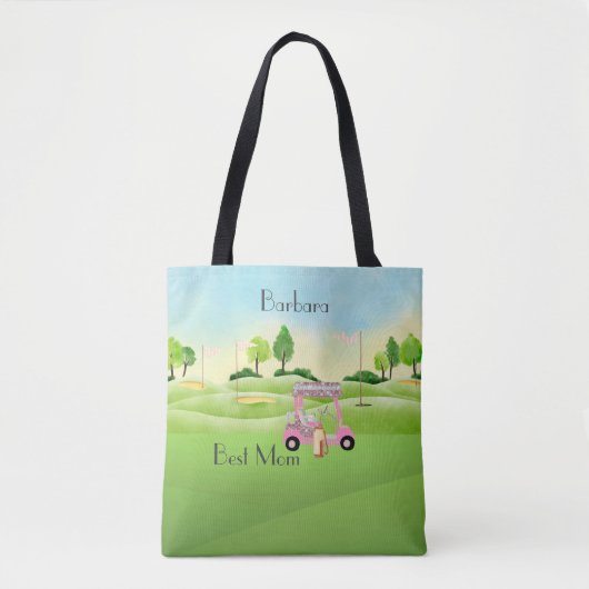 おもしろいグリジー最高のゴルカートのママ名 トートバッグ (正面)