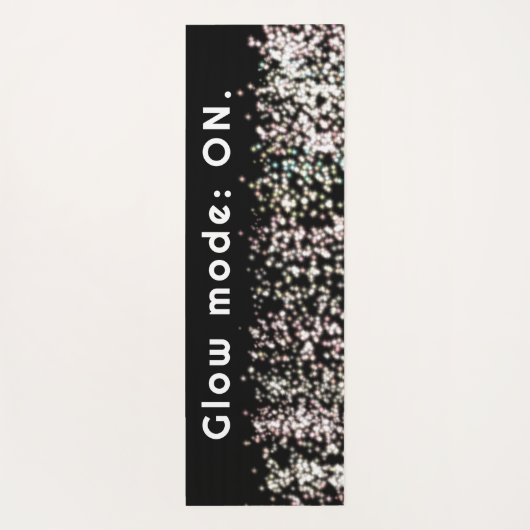 おもしろいグリッターグロー白黒赤面感動的 ヨガマット (裏面)