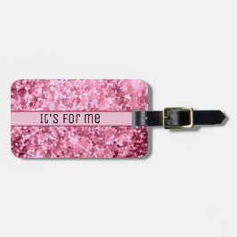 おもしろいグリッターバラ金ゴールド ラゲッジタグ