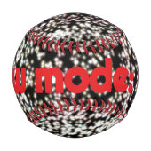 「おもしろいグリッター赤ブラック80th 90thのグロー・モード 野球ボール (正面)