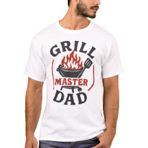 おもしろいグリルマスター パパ BBQ Tシャツ