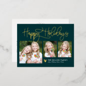 おもしろいグリーティング編集可能カラークリスマスポストカード 箔シーズンポストカード (正面/裏面)