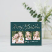 おもしろいグリーティング編集可能カラーホリデーカードはがき シーズンポストカード (スタンド正面)