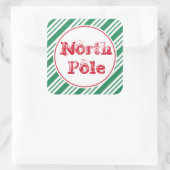 おもしろいグリーンクリスマス北極ギフトラベルシール スクエアシール (バッグ)