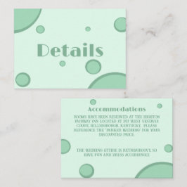 おもしろいグリーングルービー結婚レトロ詳細 エンクロージャーカード