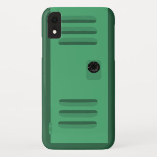 おもしろいグリーンスクールロッカーカスタムアニメ iPhone XRケース