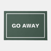 おもしろいグリーンフレーム遠くに内向皮肉 ドアマット (正面)