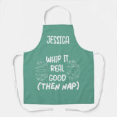 おもしろいグリーンホイップ実在It Good Personalization エプロン (正面)