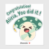 おもしろいグリーンマッシュルームグラード シール (シート)