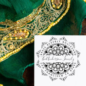 おもしろいグリーンマンダラファミリー名差出人住所 セルフインキングスタンプ