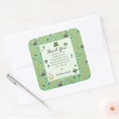 おもしろいグリーンSt patricksアイリッシュ恵みサンキュー スクエアシール (封筒)