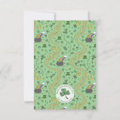 おもしろいグリーンSt patricksアイルランドサンキューカード サンキューカード (裏面)