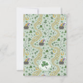 おもしろいグリーンSt patricksアイルランドサンキューカード サンキューカード (裏面)