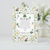 おもしろいグリーンSt patricks dayアイルランド恵みランチ サンキューカード (スタンド正面)