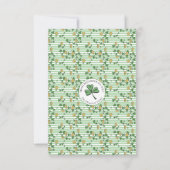 おもしろいグリーンSt patricks dayアイルランド恵みランチ サンキューカード (裏面)