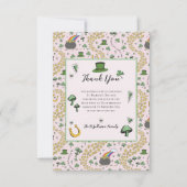 おもしろいグリーンSt patricks dayアイルランド恵みランチ サンキューカード (正面)