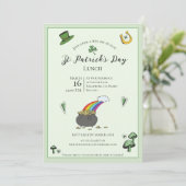 おもしろいグリーンSt patricks dayアイルランド恵みランチ 招待状 (スタンド正面)
