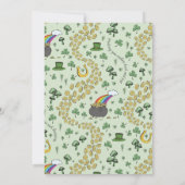 おもしろいグリーンSt patricks dayアイルランド恵みランチ 招待状 (裏面)