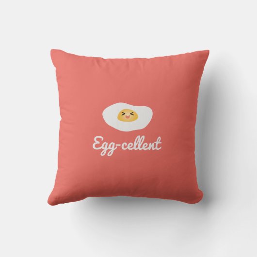 おもしろいグルメかわいい卵の卵のユーモアのあるフードパン クッション (裏面)