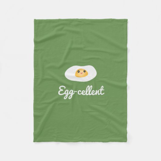 おもしろいグルメかわいい卵の卵のユーモアのあるフードパン フリースブランケット (正面)