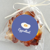 おもしろいグルメかわいい卵の卵のユーモアのあるフードパン ラウンドシール