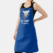 おもしろいグルメシェフ漫画ブルーBBQキッチン エプロン (インサイチュ)