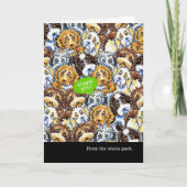 おもしろいグループのCockapoo犬からのありがとう サンキューカード (正面)